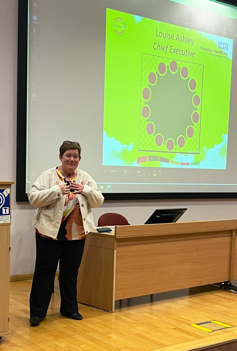 @NHSHomerton chief executive, Louise Ashley stating off our #AHPDay2023 celebrating the contribution of AHPs to our population. Louise also offers a big thanks to all of us.