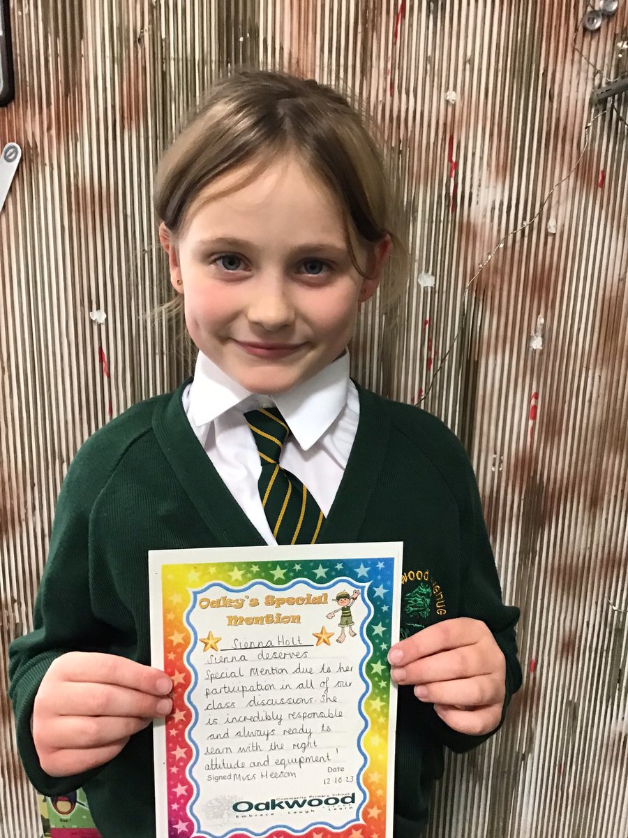 Y3Oaky's tweet photo. Special Mention is awarded to Sienna in 3 Buddies. She is a pleasure to have in class and she be very proud of herself. Well done Sienna. ⭐️👏🏻 https://t.co/UudXrBvhHy