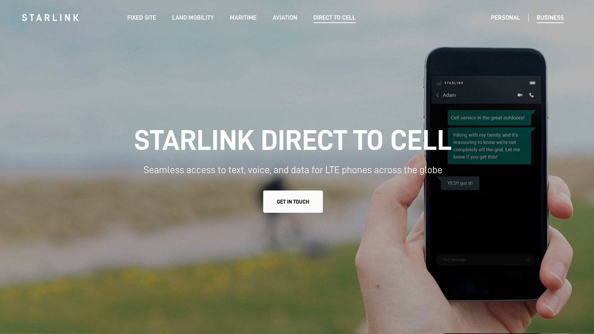 MontissolSteve1's tweet photo. @Starlink sera bientôt disponible sur votre téléphone,@SpaceX a dévoilé une page sur le site web de Starlink pour son projet “Starlink Direct to Cell”,qui vise à fournir aux téléphones LTE dans le monde entier un service de messagerie,vocal et des données mobiles.
#Phand #AyTèk https://t.co/f6Uu0JidW5