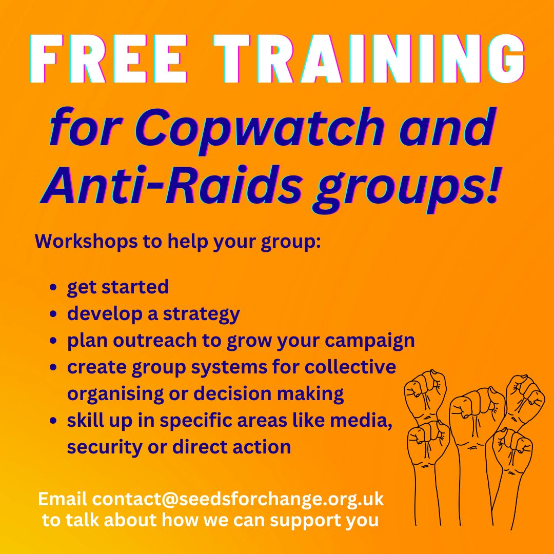 we've got more free training available for Copwatch and Anti-raids groups - get in touch!
