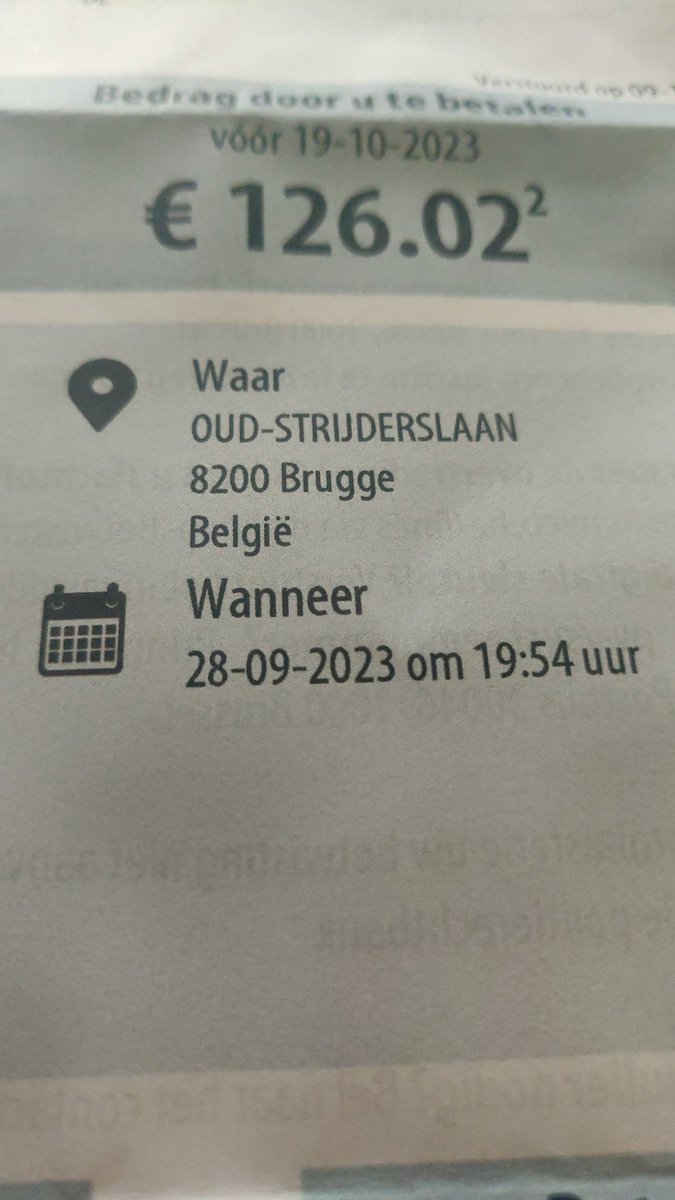 Bedankt <a href="/PolitieBrugge/">Politie Brugge</a> om mij 126 f***g € aan te smeren in dergelijke nonsens parkeerboete! Tijdens een match van <a href="/ClubBrugge/">Club Brugge KV</a>. Van welk laag mauve allooi moet je zijn om tijdens die 2 uur boetes uit te schrijven.
#hufters