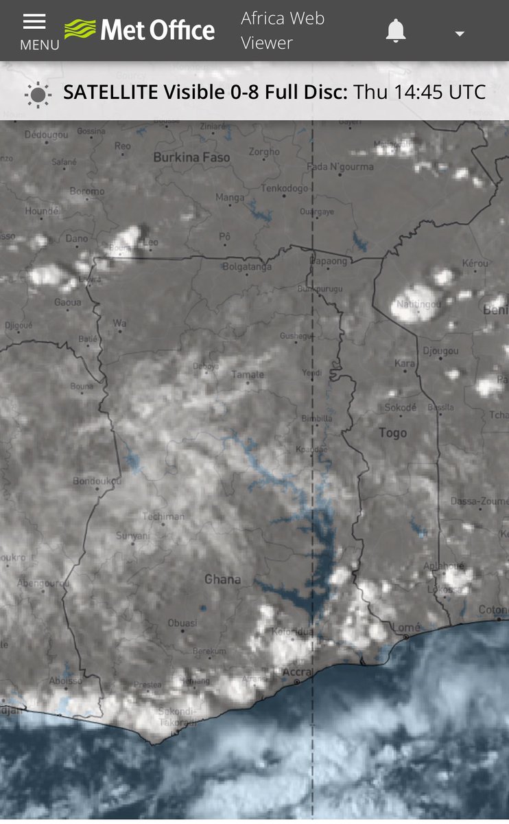 Rain and thunder clouds have developed slightly north of the coast into the forest zone. The clouds are expected to spread to more forest and some coastal areas this afternoon into the evening.
Parts of the northern and Oti regions will as well experience rain in the evening.
