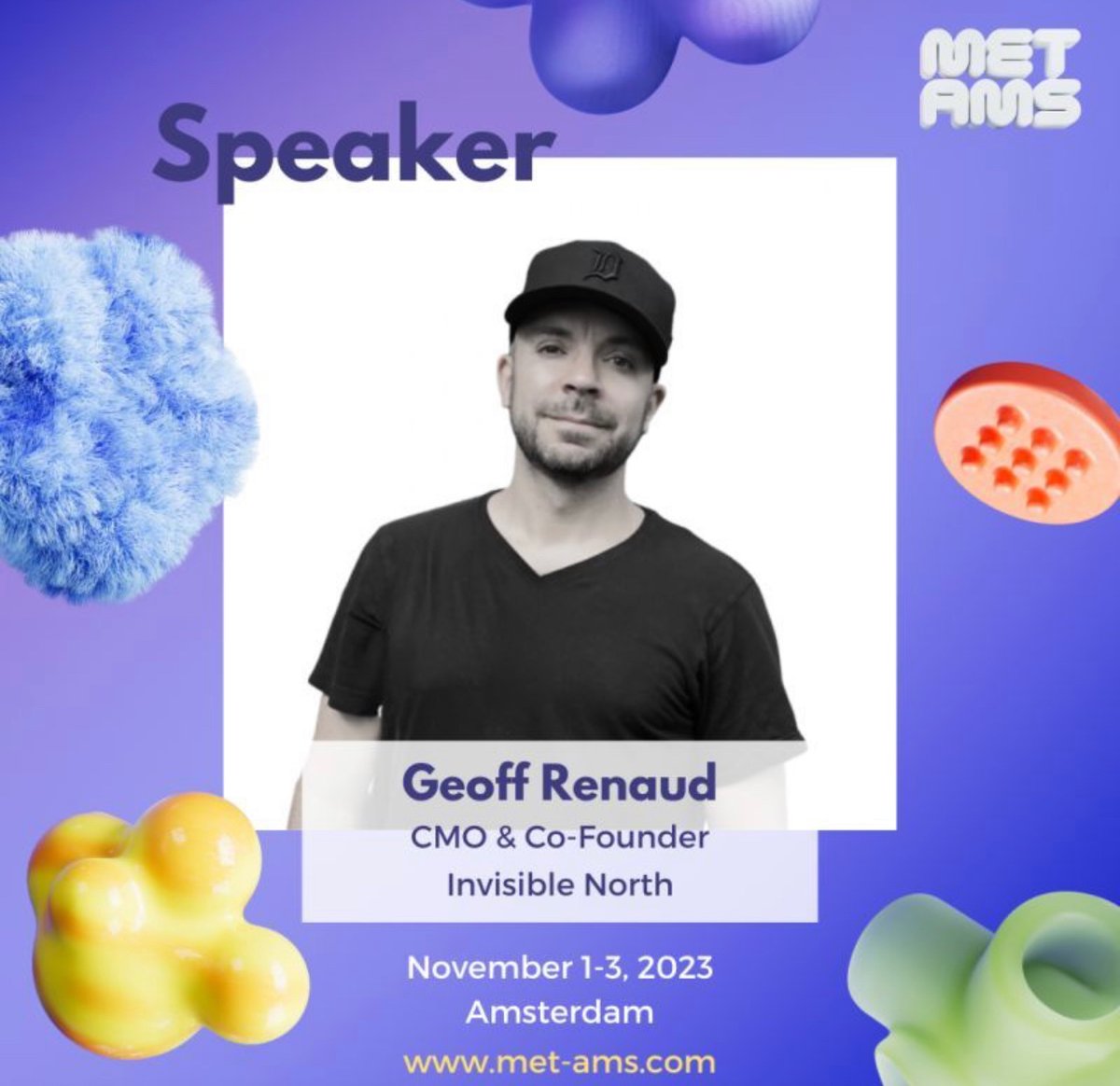 In just 3 weeks, I'll be representing <a href="/InvisibleNorth_/">Invisible North</a>  at <a href="/met_ams/">MET AMS</a>  Europe's leading event for emerging tech and creativity 🌐🌐🌐
 
My talk will dive deep into "The Art and Science of Immersive Brand Storytelling" and I’ll be sharing the stage with some incredible speakers.