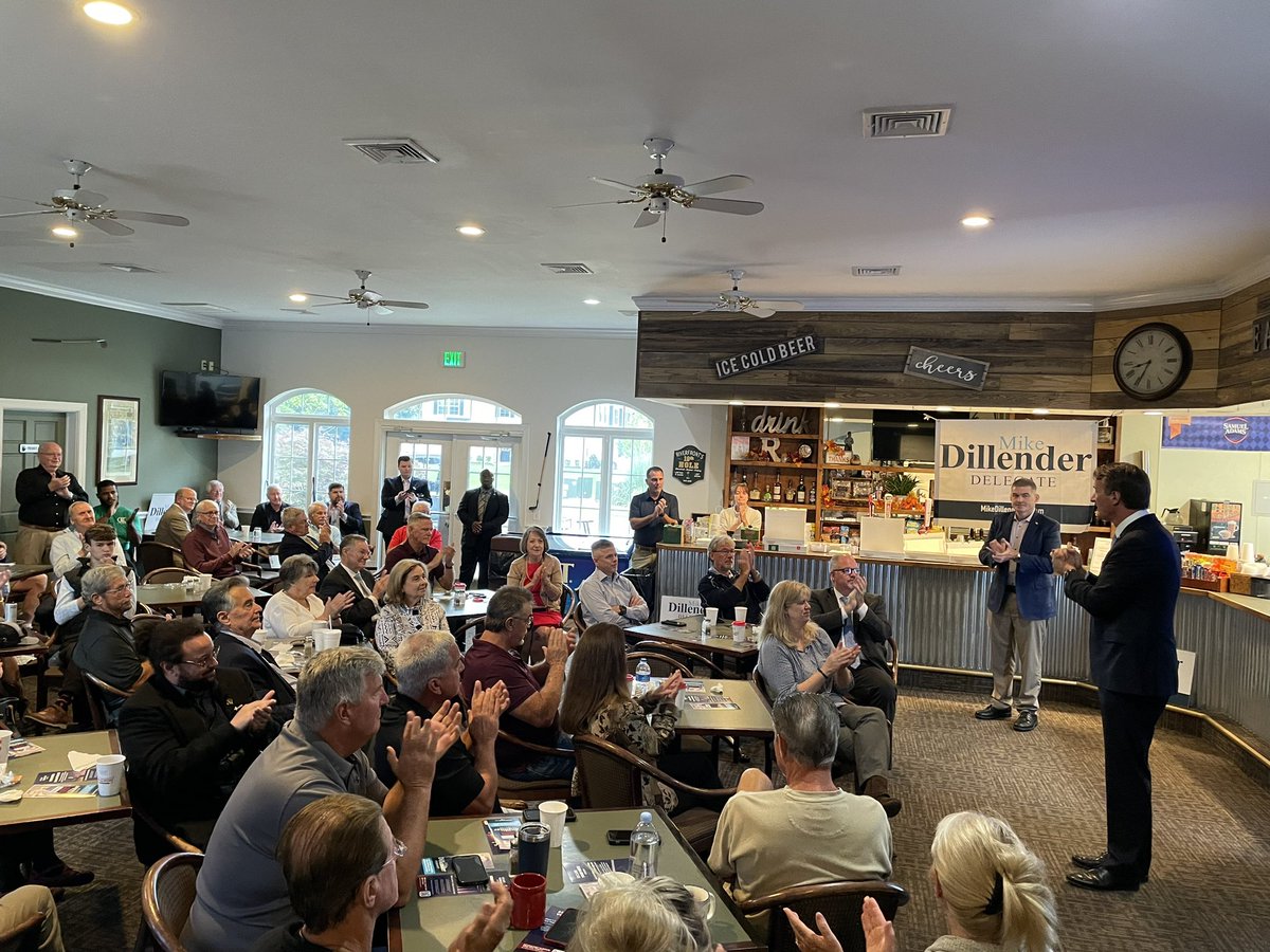 MikeDillenderVA's tweet photo. We had a great turnout at our breakfast with Governor @GlennYoungkin! Momentum is on our side and we’re not slowing down. If you haven’t voted already, get out and vote! https://t.co/ThmIbymeJD