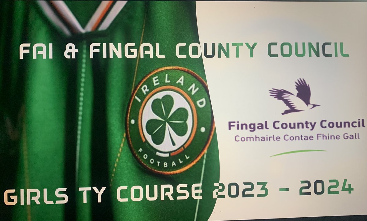 Delighted to represent @IrelandFootball and @Fingalcoco presenting to the @FAICoachEd Female UEFA B Licence candidates, great discussion around the partnership of the FAI & Fingal CoCo and also the 3 pillars of the course Education, Player Development & Community @FingalSports