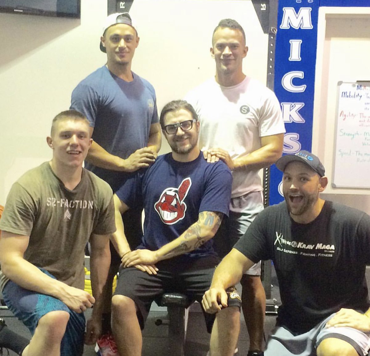 SamAdamPT's tweet image. Working out with these bozos before they all got famous. Kenway and Ricky looking like a fresh faced babies lol