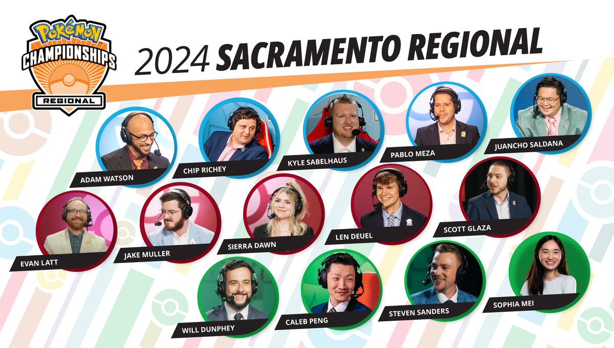 playpokemon's tweet image. We're in Sacramento this weekend! Check out the amazing talent joining us as casters for this Regional ✨

@Scarzig @ChipRichey @KSabelhaus @tablemon @PrimeTimeWiz @NBplaid @MajorBowman_ @Sierradawnx3 @alakapkmn @PKMNostrom @SpeediestChief2 @CalebPeng @2Obutters @soph_toph