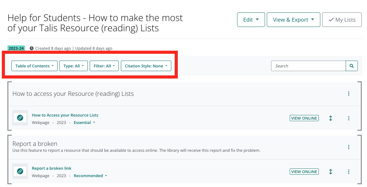 Library (@fxlibrary) on Twitter photo In the third of our video guides, we look at how to use 'Tools to help you navigate and filter your Talis Resource Lists'.
rb.gy/nzxge
<a href="/FalmouthUni/">Falmouth University</a> <a href="/FXStudents/">Student Services</a> <a href="/TheSUFalExe/">Falmouth & Exeter Students' Union</a> In the third of our video guides, we look at how to use 'Tools to help you navigate and filter your Talis Resource Lists'.
rb.gy/nzxge
<a href="/FalmouthUni/">Falmouth University</a> <a href="/FXStudents/">Student Services</a> <a href="/TheSUFalExe/">Falmouth & Exeter Students' Union</a>