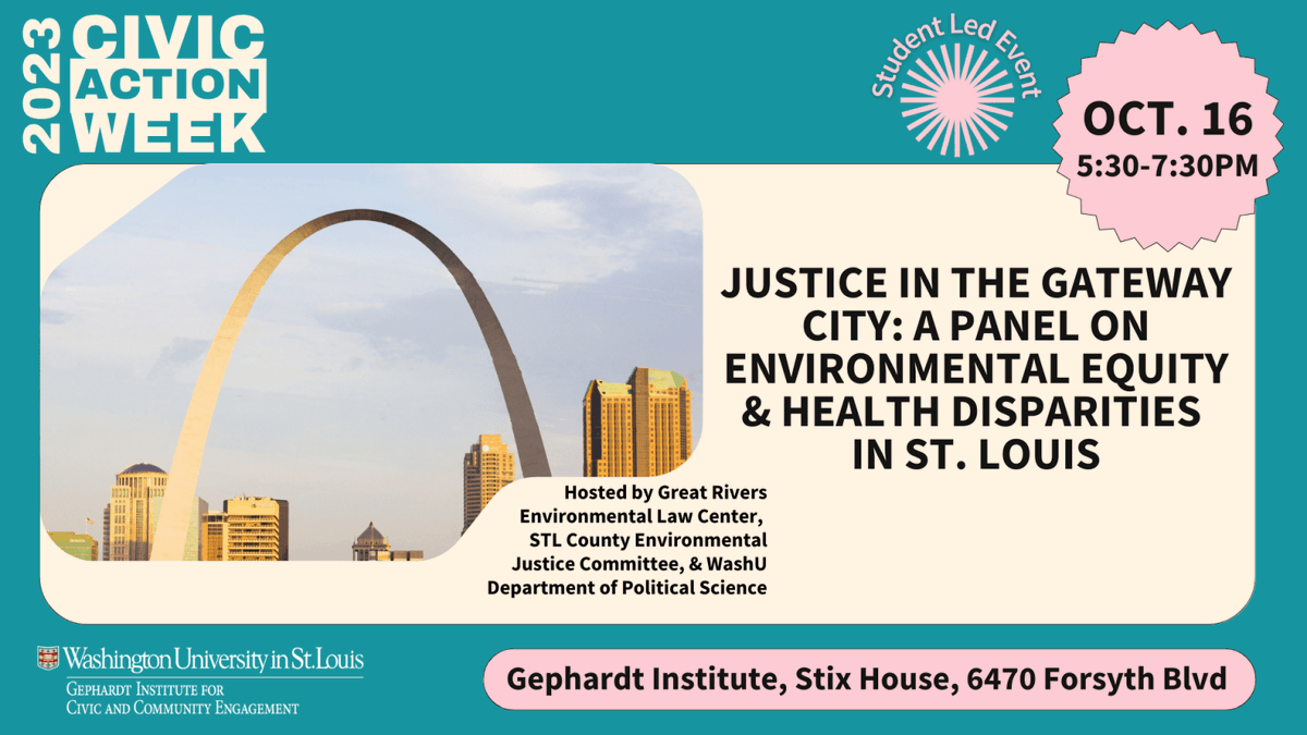 GreatRiversLaw's tweet photo. Monday, October 16th
🍂Hear from lawyers and frontline activists about their fights to protect St. Louis from hazardous pollution and toxic waste. 
🍂Learn how you can help combat environmental inequities. 
Food and drink will be provided!
RSVP at https://t.co/xr9MzJGzvF. https://t.co/kdnEhZeRqJ