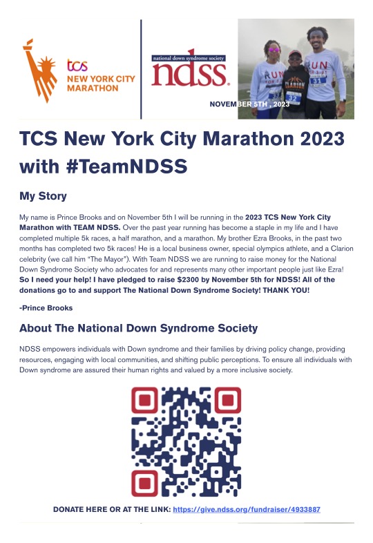 24 days until the NYC Marathon! Thank you to all those who have generously donated to the National Down Syndrome Society!

DONATE HERE: give.ndss.org/fundraiser/493…

If you can't donate a share is just as beneficial! Thanks!