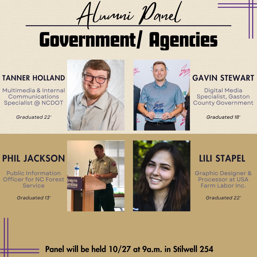 wcucommdept's tweet photo. Here is the first look at the panelists who will be speaking at Communication Day on October 27th. https://t.co/GKUZsuQacs