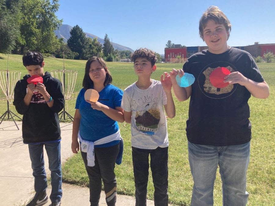 UtSchoolsDB's tweet photo. Students in Kelly's Middle School Science at the Kenneth Burdett School in Ogden are learning all about the scale of the solar system. They created planets to scale using butcher paper and then sequenced the planets in the correct scale from the sun. #asl #aslthat #WeAreUSDB https://t.co/V9JCMcELv3