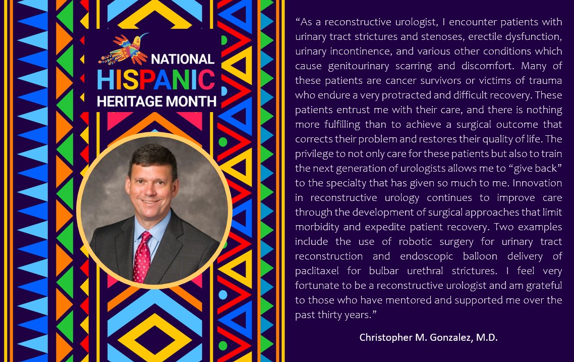 This #HispanicHeritageMonth, we’re featuring Dr. Chris M. Gonzalez, ABU Trustee and Oral Examination Chairman, who shares what he finds most fulfilling about being a urologist and what recent advancement in the specialty of genitourinary reconstruction he finds most exciting!