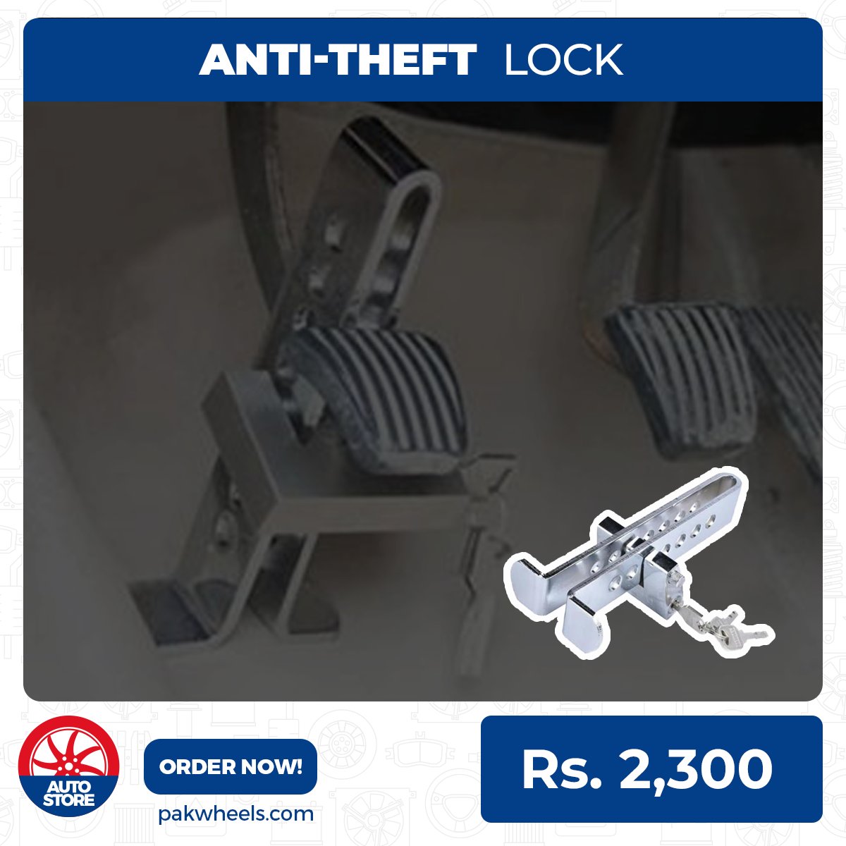PakWheels's tweet image. Protect your car with the Anti Theft Pedal Metal Lock. Deter potential thieves and keep your vehicle secure with this high-grade CNC-made lock. 

🛒Order Here: shorturl.at/ACNY2

#AntiTheftLock #CarSecurity #VehicleSafety #PedalLock #AcceleratorLock