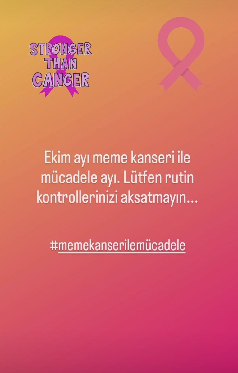 #memekanseri 
#erkenteşhis
#strongerthancancer