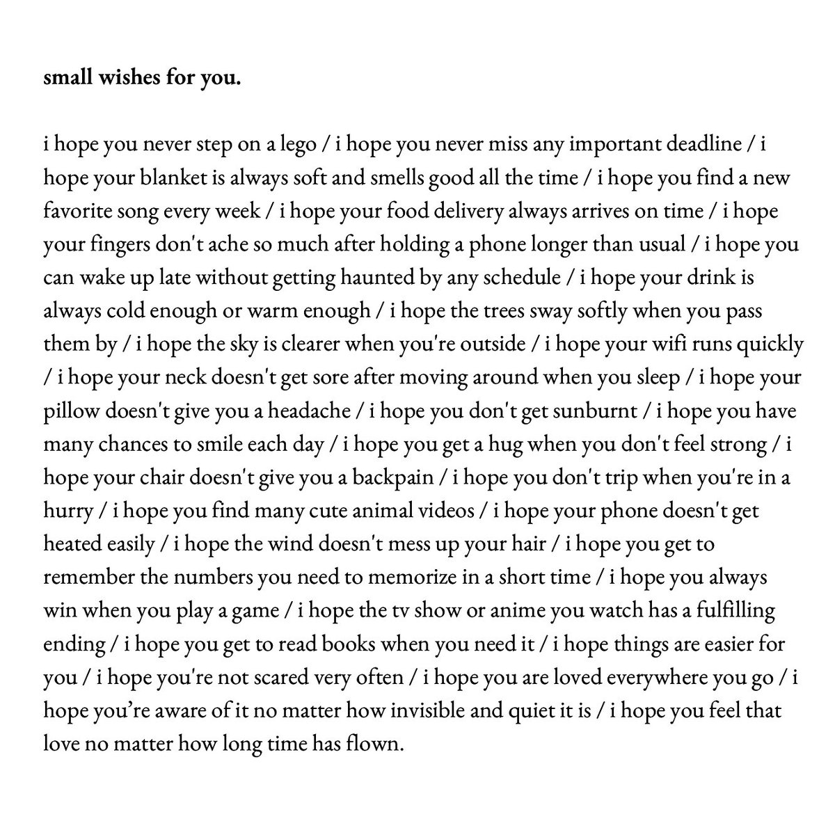 eternaldroplets's tweet photo. i don't have anything grand to offer, but i do have a love that you can cut up into little pieces. it will be easy to bring. you don't have to feel burdened by it. https://t.co/UGyGLUq0tC