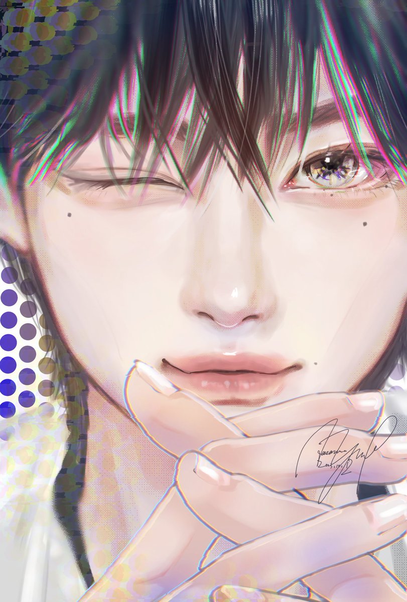 遅刻してねじ込む #ウインクの日 

#イラスト #イケメン #絵を描こう2023秋