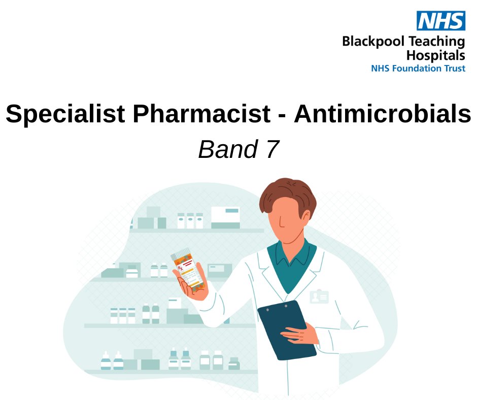 We are looking for an individual with motivation and enthusiasm to deliver the antimicrobial stewardship agenda and in conjunction with the Lead Antimicrobial Pharmacist.

Closes: 01/11/2023

Apply: jobs.nhs.uk/candidate/joba…