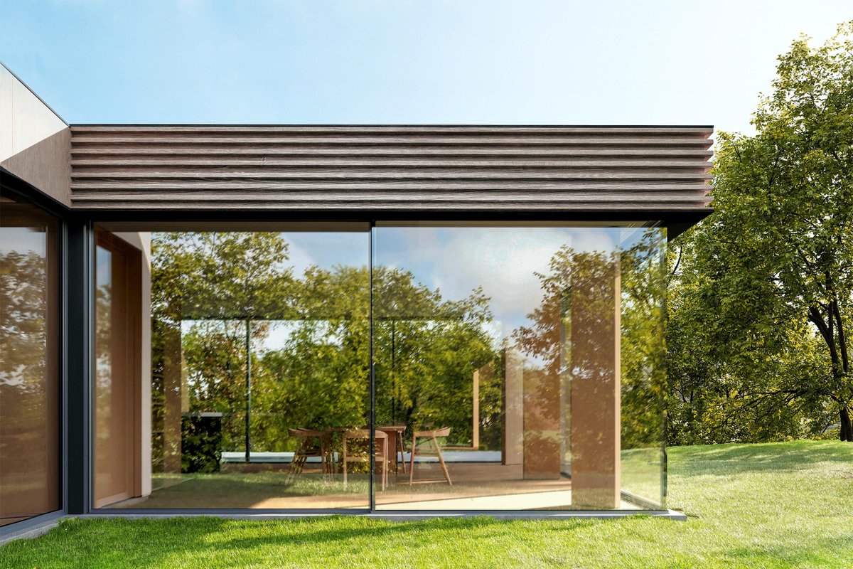 architonic's tweet image. More glass, more light: Solarlux's cero IV sliding window system.  

With its new cero IV, Solarlux presents an uncompromisingly narrow sliding window system that opens up maximum scope for light and visibility. tonic.archi/AZqq7

#slidingwindow #glasswall