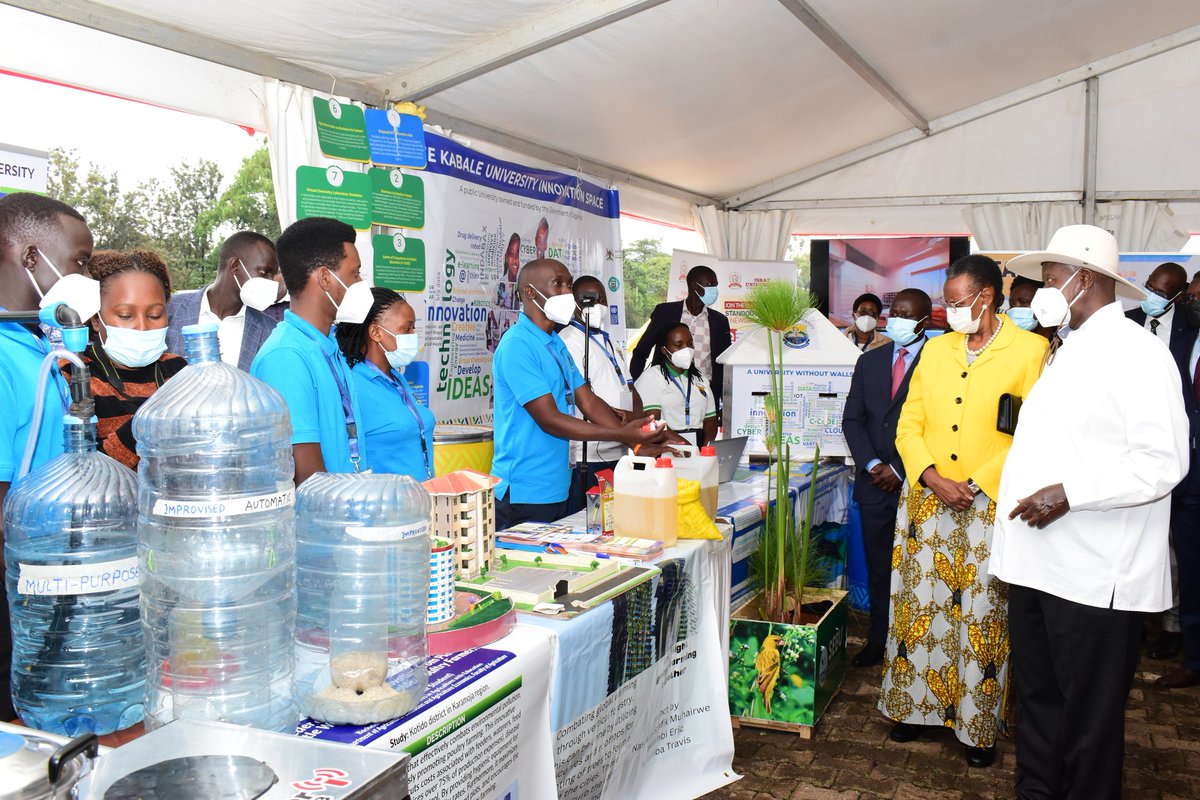 KYAMBOGO UNIVERSITY (@kyambogou) on Twitter photo Today, we have had a privilege to showcase our students' innovations to His Excellence, the President of the Republic of Uganda <a href="/KagutaMuseveni/">Yoweri K Museveni</a> & the 1st Lady & Minister of Education &Sports <a href="/JanetMuseveni/">Janet K Museveni</a>
This was <a href="/NCHEuganda/">NCHEuganda</a> celebrations <a href="/20/">20</a> mini exhibition at Kololo. Today, we have had a privilege to showcase our students' innovations to His Excellence, the President of the Republic of Uganda <a href="/KagutaMuseveni/">Yoweri K Museveni</a> & the 1st Lady & Minister of Education &Sports <a href="/JanetMuseveni/">Janet K Museveni</a>
This was <a href="/NCHEuganda/">NCHEuganda</a> celebrations <a href="/20/">20</a> mini exhibition at Kololo.