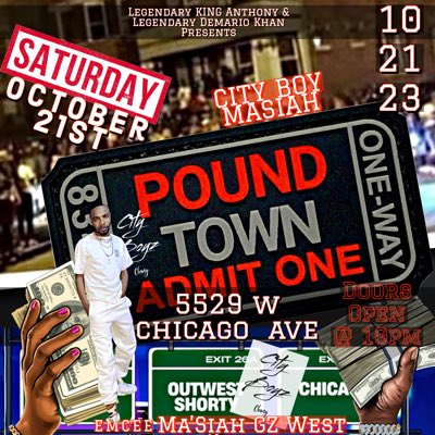 ControverSiah's tweet photo. 🗣️. If YOU can’t go to #POUND #TOWN
🤸🏾♂️ Where tf can you go ⁉️
ON SATURDAY’s 🌃 BIG KING ANTHONY SAID, GET 🗣️ #SEXY 👄 #DoorsOpenAt10PM ❗️
1️⃣0️⃣➖2️⃣1️⃣➖2️⃣3️⃣
5529 W Chicago Ave, Chicago, IL Host: Ma’Siah
#290Shit #TheBiggest #PoundTown #SexySaturdays https://t.co/t8O5BwsaUm