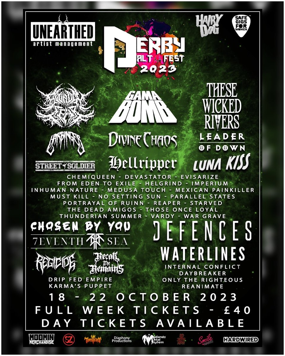 Come down and see us at Altfest on Sunday 22nd October. #altfest #hairydogderby #cleopatrarecords #sonyatv #thescrewtapeletters #derbyrocks