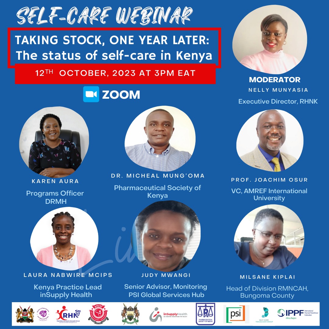 Jacintamutua286's tweet photo. You are invited to the first Self-Care Webinar series convened by the division of Reproduction and Maternal Health in partnership with RHNK https://t.co/hqzeSfBfM7