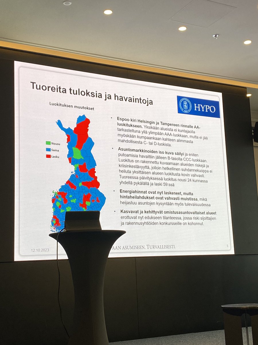 Kiinteistönarviointipäivässä <a href="/Keskinen_Juho/">Juho Keskinen</a> <a href="/HypoPankki/">Hypo</a> asettaa asuntojen hintakehityksen perspektiiviin suhteessa finanssikriisiin ja 90-luvun lamaan. Esityksessä myös kiinnostavia havaintoja tuoreesta asuntoluottoluokituksesta! #kiinteistönarviointi <a href="/K3FIN/">Keskuskauppakamari</a>