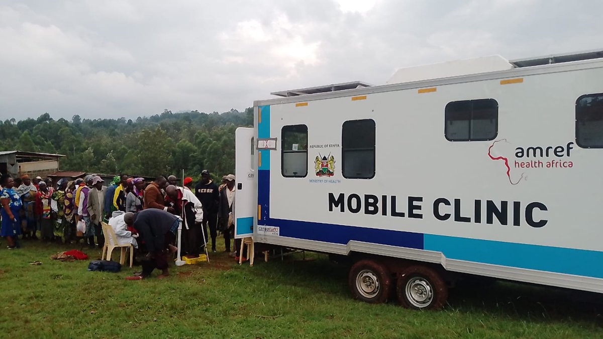 Amref_Worldwide's tweet photo. We continue using our #AmrefMobileClinic to fulfil our commitment to providing essential healthcare services to the last-mile communities, ensuring no one is left behind. The solar-powered clinic offers a variety of health services, including NCD screening, COVID-19 vaccinations, mental health support, and referrals. We are extremely proud of the team at @AmrefInnovation for their unwavering dedication to this cause. 

Watch our documentary via >>> https://t.co/5NotUNh5Fp

#HealthForAll #LeaveNoOneBehind @kikiwemo @Shakwei