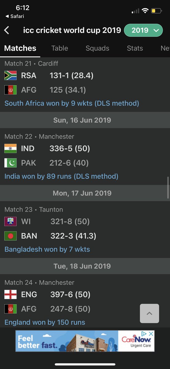 “Every match in the #CWC23 has been one-sided.”
“India should never host again”
“The pitches don’t offer competition between bat/ball” 

Let’s take a quick look at 2019…

Wonder why the narrative is so different this time? 

#CricketTwitter