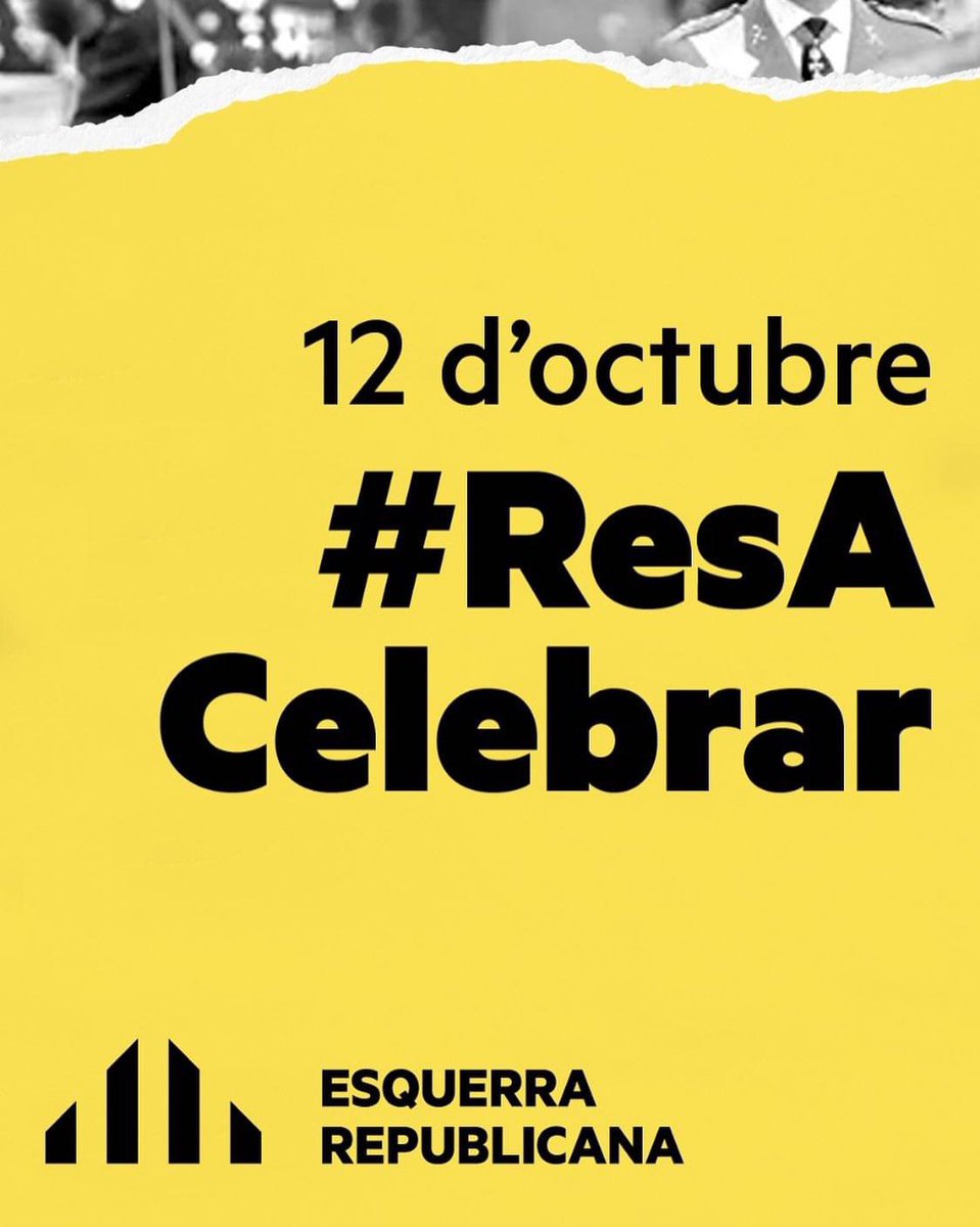 ERCElCatllar's tweet photo. ❗Avui #12octubre no tenim #ResACelebrar!

Nosaltres lluitem per aconseguir una República Catalana✊ que garanteixi els drets i llibertats de tota la ciutadania. https://t.co/VIEzPxRHUB