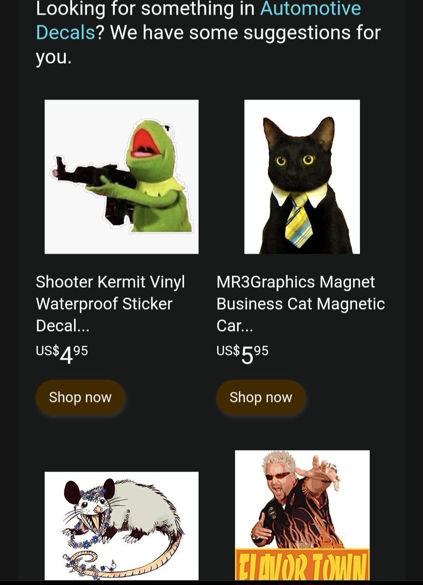 TweekHPL's tweet photo. So I made that tiktok on amazon suggestions and the dumb car sticker, and ig amazon thought I needed a whole email just to suggest more to me 😂😂😂 and oc the Corn Dog one is there too! https://t.co/g7BS9RjOrf