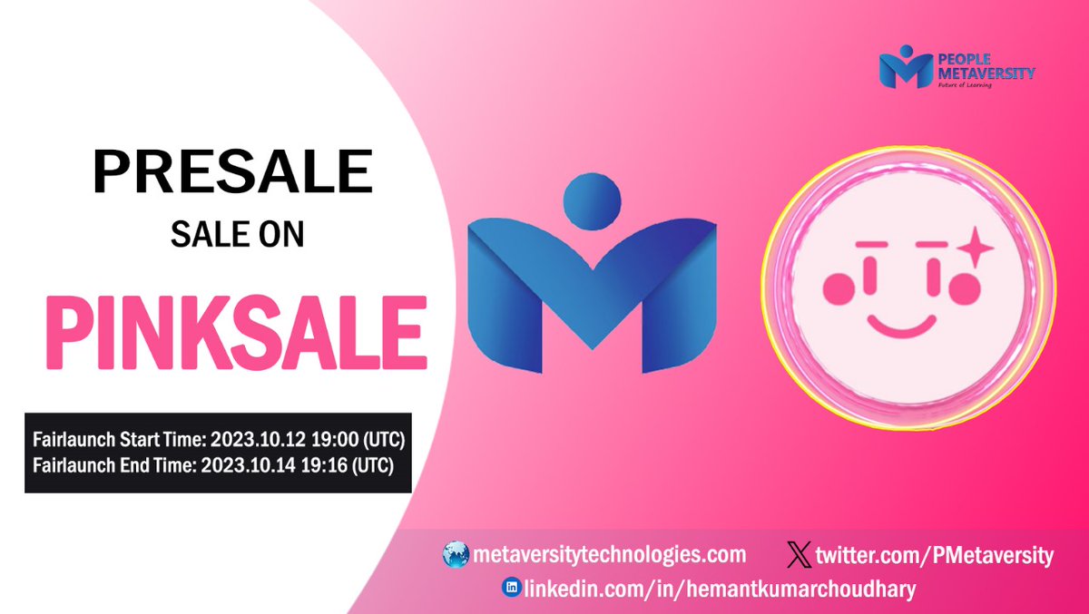 PMetaversity's tweet photo. ⏰ Set your alarms and turn on notifications! 🚀

📝 Registered Entity:Metaversity Technologies Pvt Ltd.
🔒 KYC Verified
🔑 Decentralization: Contract ownership is renounced
🔐 No Unlock Tokens
🚫 0% Tax"
🔒 LOCK Liquidity

https://t.co/dUlTP6bgxS

https://t.co/6lXD8msqbZ https://t.co/kGjnKGNNic