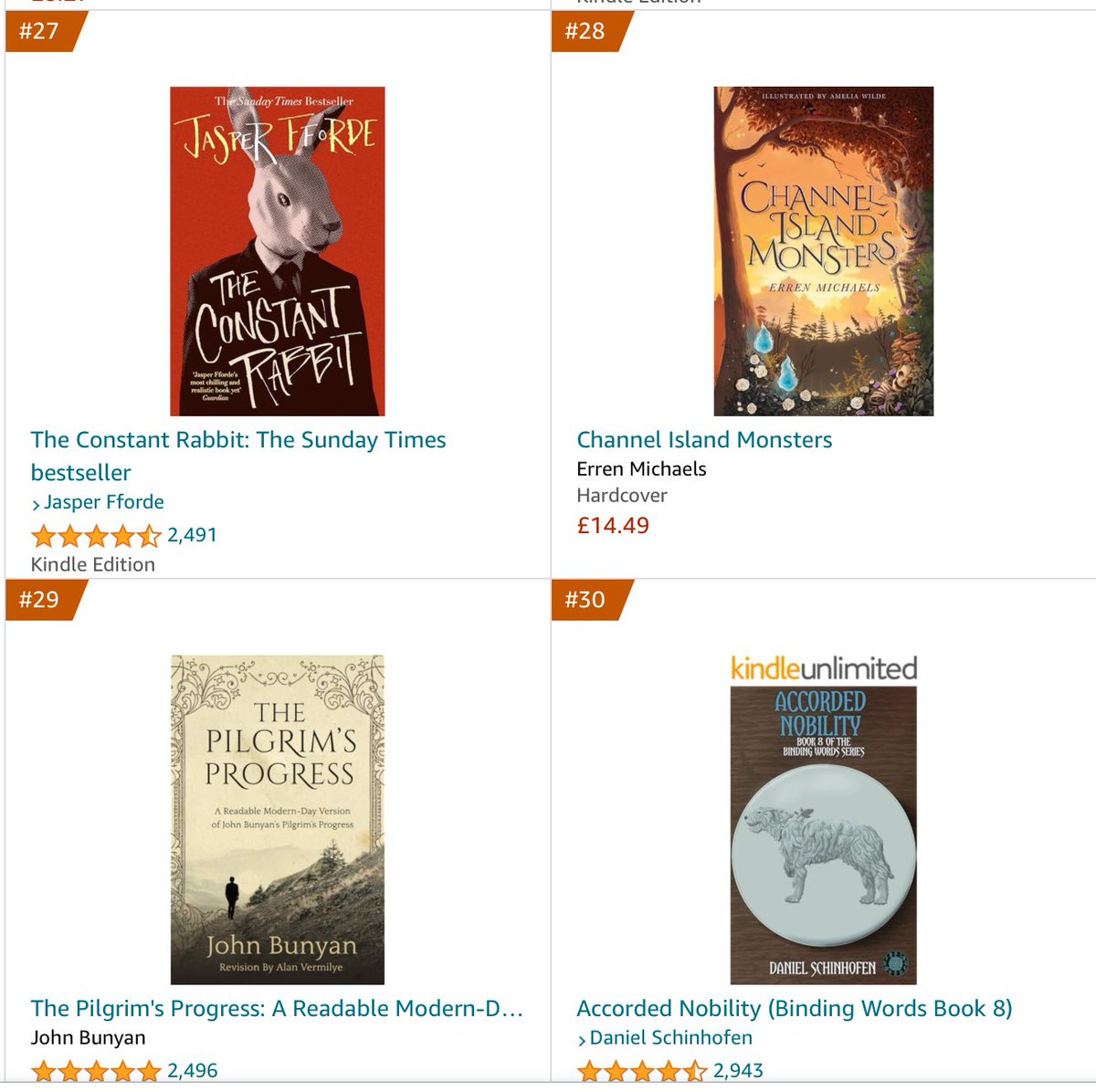 It’s very nice to be on an Amazon Best-Sellers chart before the book even comes out.
Even if it is in the “Celtic, English and Welsh” section 🤗
Thank you guys so much for pre-ordering.
(And I get to be next to The Constant Rabbit 😆)