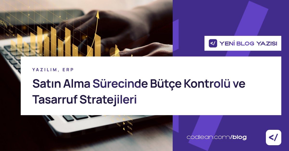 Satın Alma Sürecinde Bütçe Kontrolü ve Tasarruf Stratejileri hakkındaki yeni blog yazımız yayında! 😎

Okumak için tıklayın:
codlean.com/tr/satin-alma-…

#teknoloji #yazılım #satınalma #işletmebütçesi #işletmeyönetim  #codlean