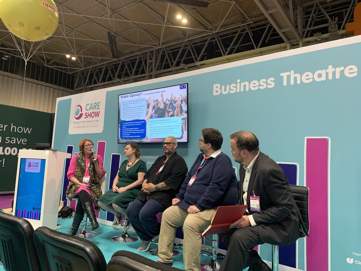 cmm_magazine's tweet image. #CareShow2023 Developing a joint voice for social care at the next election. @NCF_Liz  ‘Care is one of the key industries that can help with levelling up - we can really use social care as a contributor, not as a drain.’ @NCFCareForum