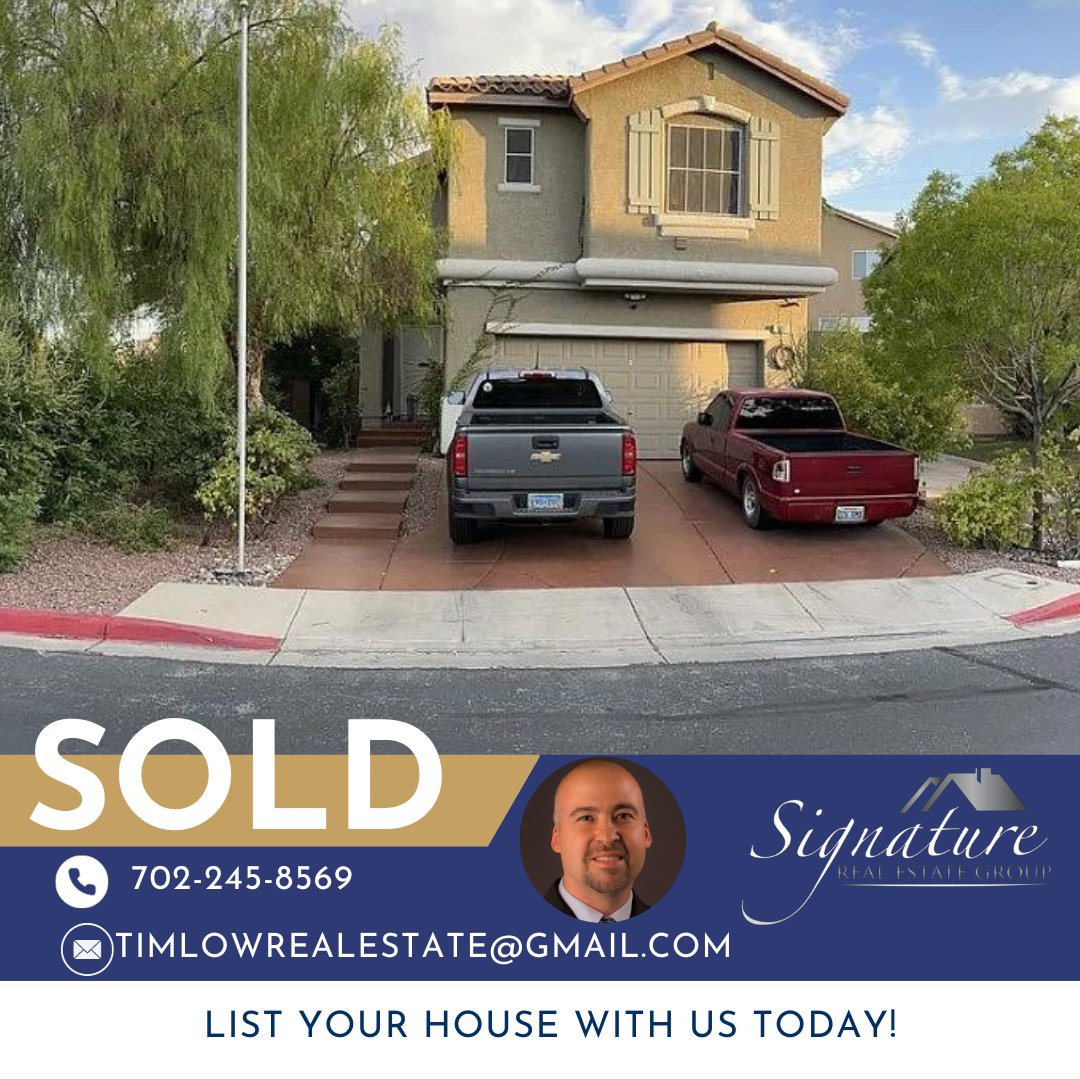TLowRealEstate's tweet photo. SOLD! 🏡✨

This charming Henderson home with 3 bedrooms, 2.5 bathrooms, and over 1,816 sqft of space is off the market! With two living rooms, an upstairs loft, and many upgrades, it's no wonder it went quickly. 🎉🗝️

#timlow #timlowrealestate #timlowsellsvegas #LasVegasHomes https://t.co/HgXkJm3yl3