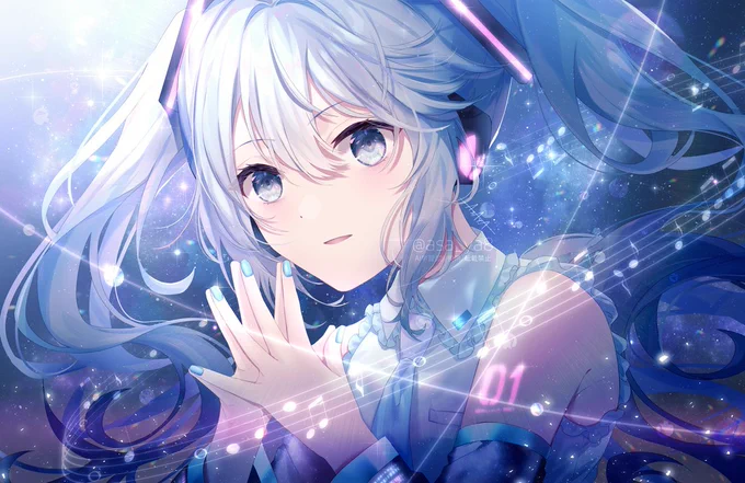 キラキラなミクさん #初音ミク 