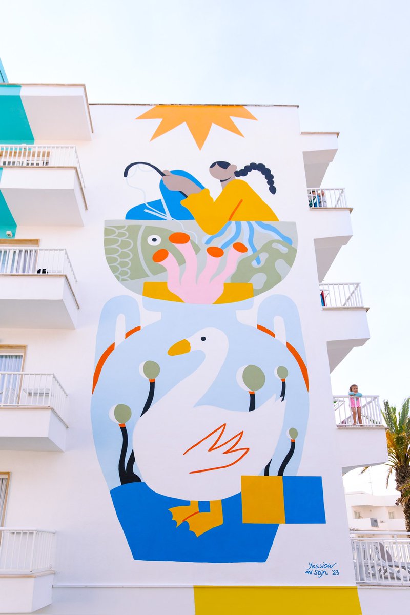 “Sea, Sun, Stories” 
A wall I painted in Mallorca, Spain back in June for Saladina Street Art Festival 2023🌞✨