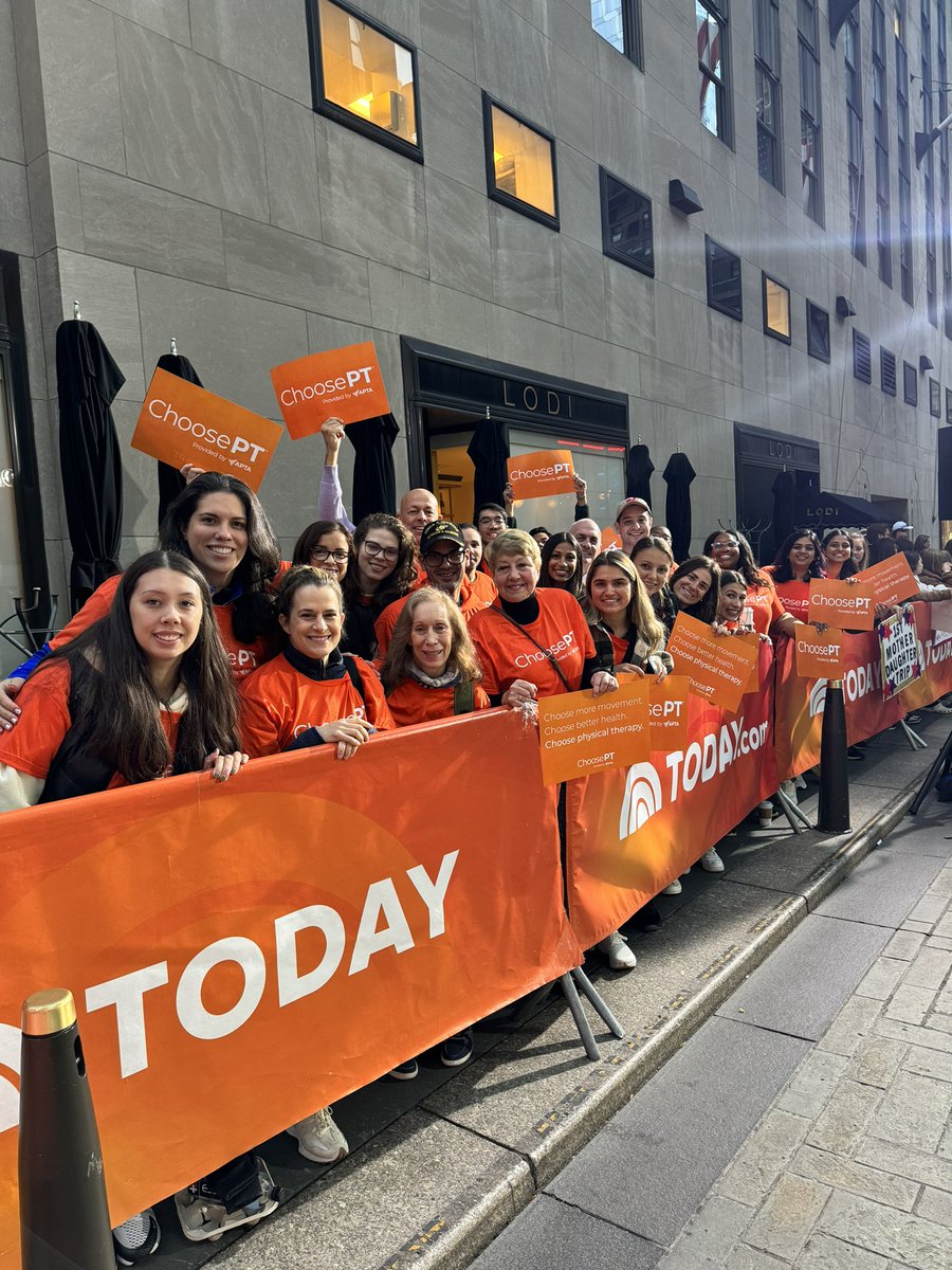 ✨Good Morning <a href="/hodakotb/">Hoda Kotb</a> &amp; <a href="/TODAYshow/">TODAY</a>! We’re here celebrating the profession we LOVE so… #PhysicalTherapy 🙌

It’s National Physical Therapy Month @APTAtweets and we’re here to shine the light on the patients and communities we serve at Today!

<a href="/alroker/">Al Roker</a> <a href="/craigmelvin/">Craig Melvin</a>