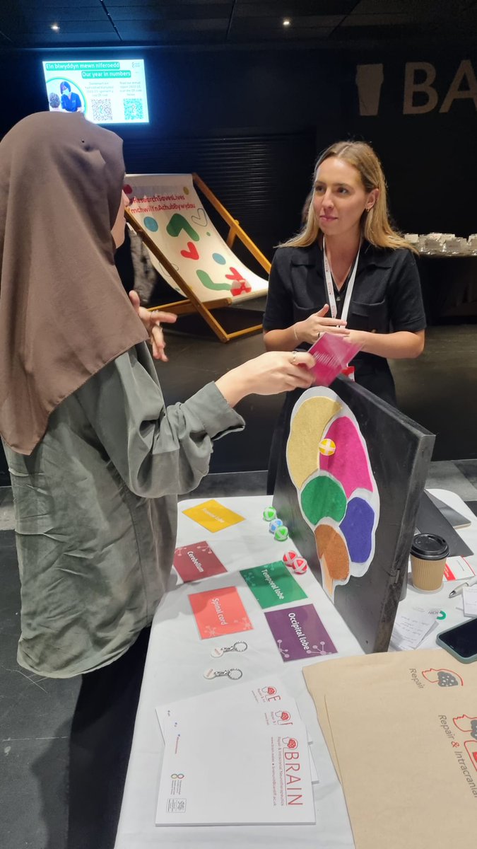 advancedNTC's tweet photo. ✨ We're excited to be here at the #ResearchWales23 conference at @ArenaSwansea. Come along and pin the ball on the brain to see what you know! https://t.co/wfGQ5kdPhk