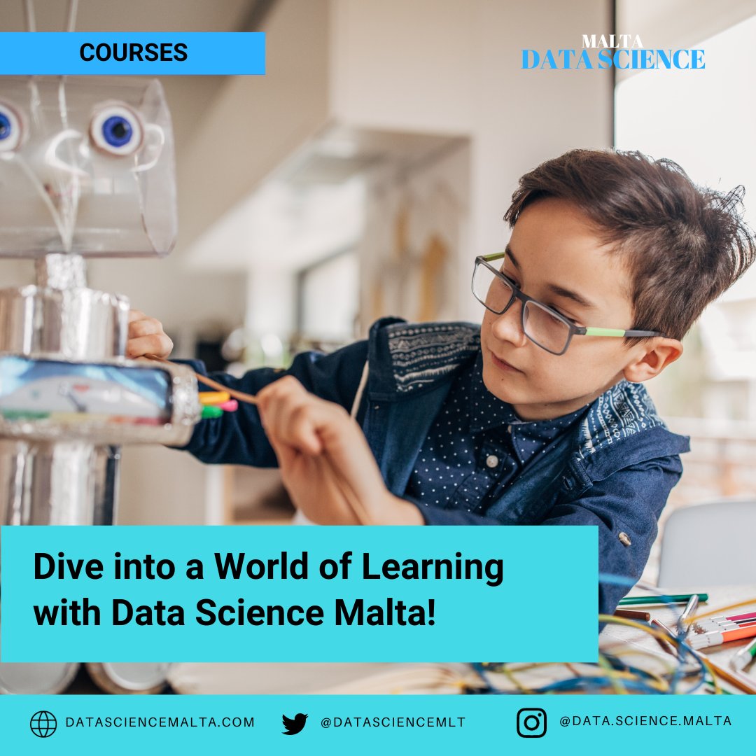 DataScienceMlt's tweet image. 🚀 Exciting News: Dive into a World of Learning with Data Science Malta! 🌟 Explore robotics, Arduino, Minecraft, and more. Ignite your curiosity and foster growth at datasciencemalta.com. 🤖🎮📚 #DataScienceMalta #OnlineCourses #LearningJourney