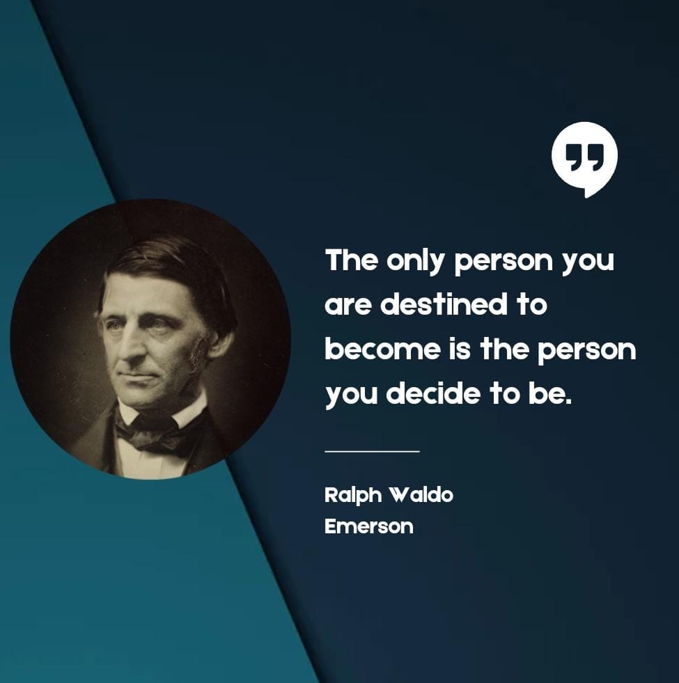 The only person you are destined to become is the person you decide to be.
-Ralph Waldo Emerson

#RalphWaldoEmerson #ChooseYourPath #DecideYourFuture