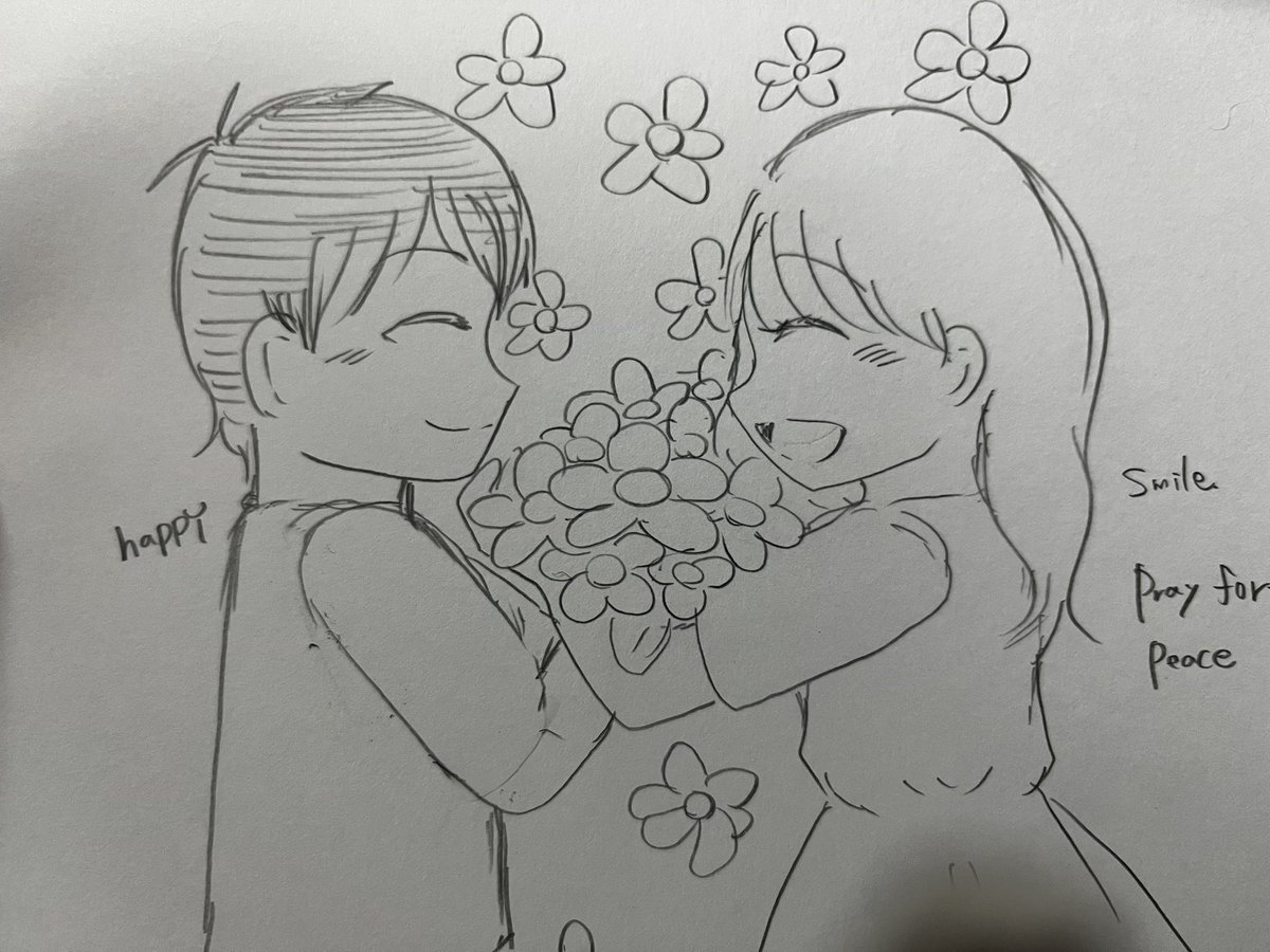 tomyillust's tweet photo. Pray for peace🕊️💐

#平和　#Peace  #花束
#illust #イラスト https://t.co/EM3siNxQWn