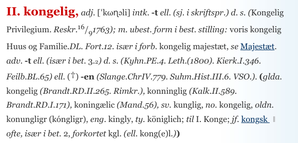 larstrap's tweet photo. @MrPrag @gangisproget @DenDanskeOrdbog Det står allerøverst: intetkøn -t eller (sjældent i skriftsprog) det samme (Kongelig Privilegium ..) https://t.co/ewpJ6ZHmZu