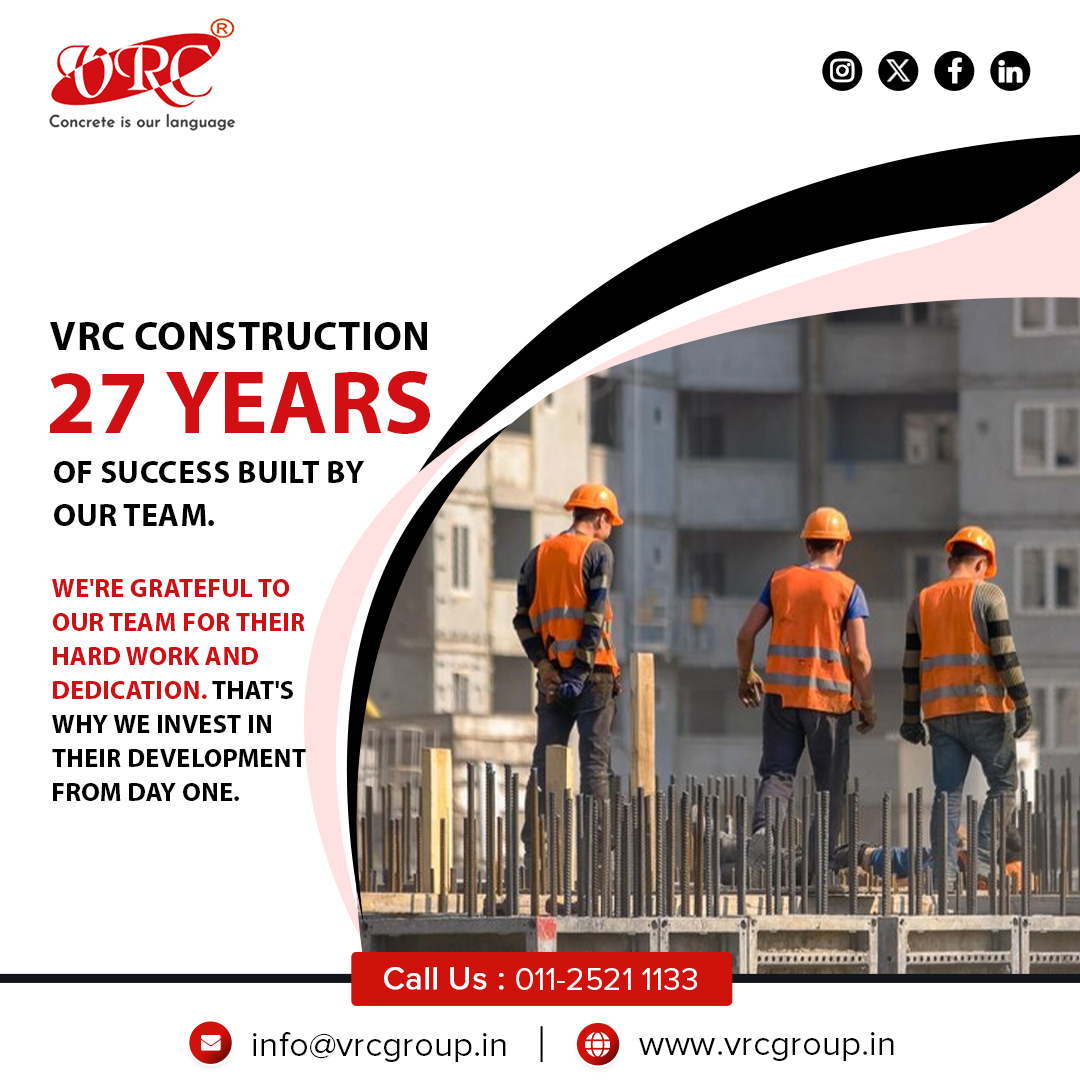_vrcgroup's tweet photo. VRC Construction: 27 Years of Success, Built by Our Team

For 27 years, VRC Construction has been building more than just homes and businesses. 

#VRCGroup #OilAndGasMasters #vrc #refinery #IOCL #constructionsvisions #Realestate #Industrialprojects #CommercialProjects https://t.co/EEZlMmDqE2
