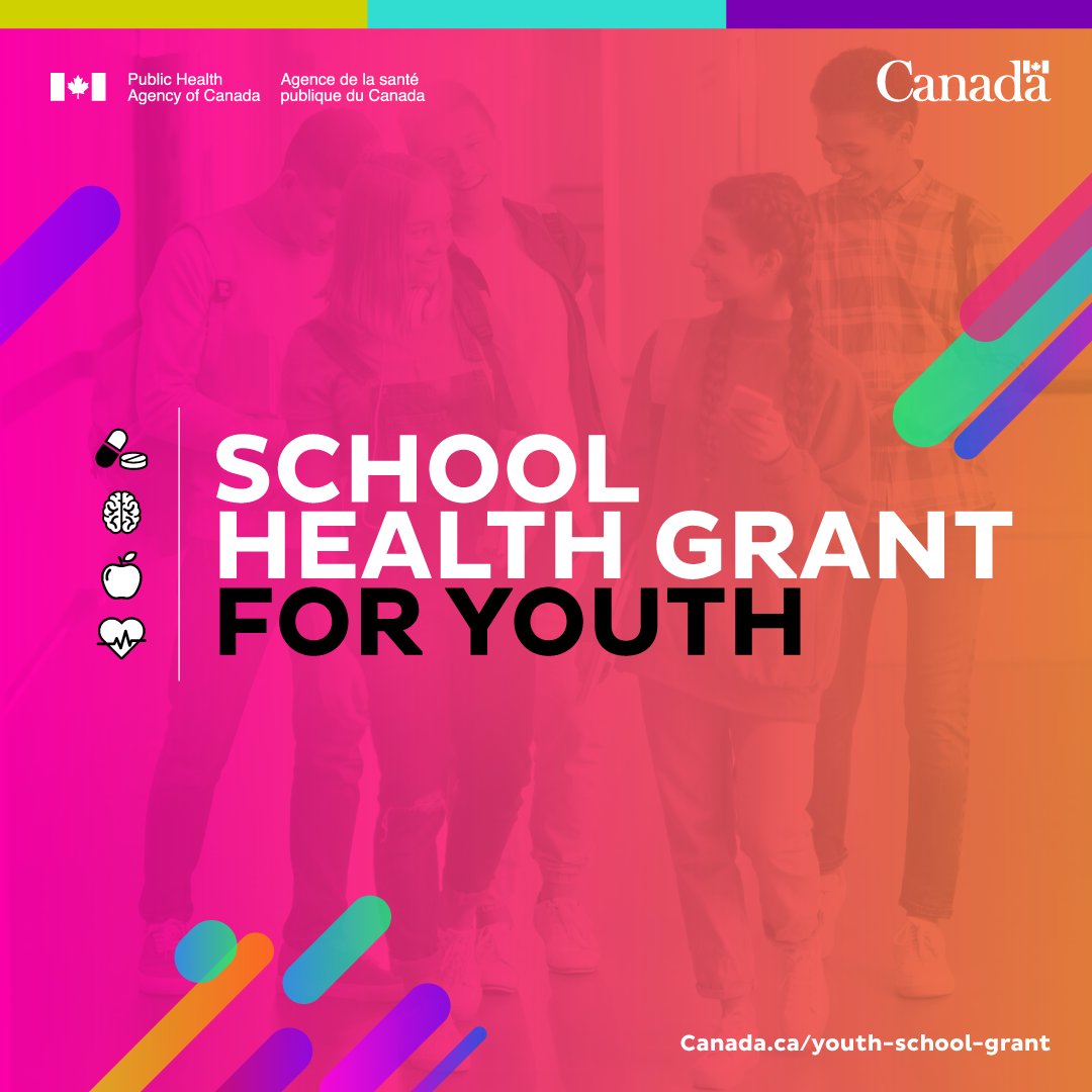 Hey students!  📣 Do you have an idea to promote physical activity, healthy eating and nutrition, positive mental health and well-being in your school?

Apply to the #YouthSchoolGrant and you could get $$$ to put your ideas into action!

canada.ca/youthschoolgra… 
#YouthSchoolGrant