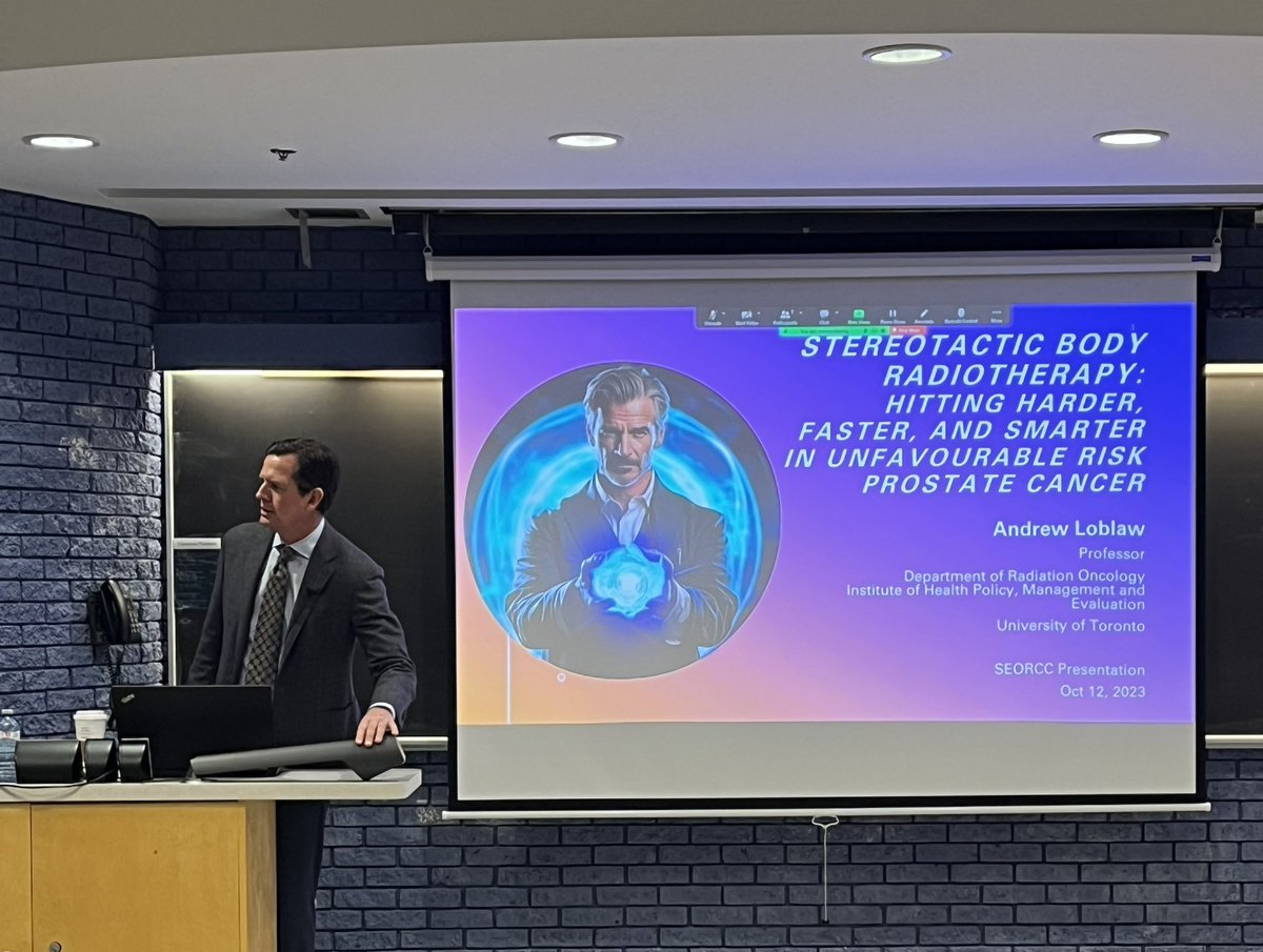 🎯 Precision at its finest! #SBRT for prostate cancer is hitting harder and smarter than ever. Minimizing side effects, maximizing results. 🙌🦠 #ProstateCancer #MedicalAdvances Excited for an informative day ahead at @queensoncology with @DrAndrewLoblaw from @Sunnybrook !