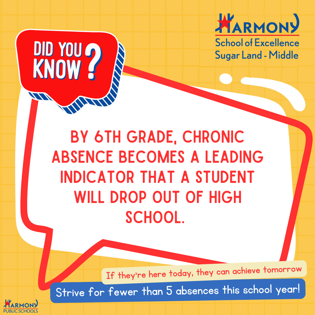 🔔 Let's ring in success with great attendance! Missing school means missing out on valuable learning opportunities. 📖✏️ Stay committed to your education! #AttendanceMatters #OnTimeEveryDay #LearnAndGrow #SchoolSuccess