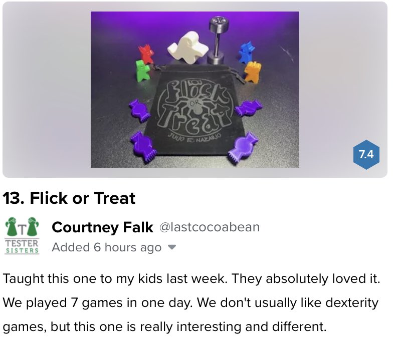 Always fun to see to see comments like these for my 3D Printed self published game. Hopefully I can find a wider release in the future. Not many Micro dexterity games out there!